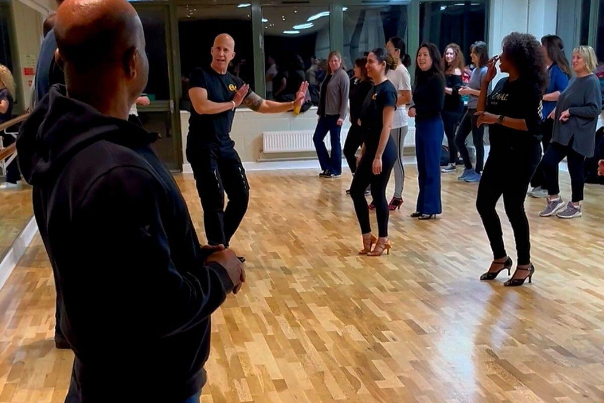 Lightwater Wednesday Cuban salsa classes in progress