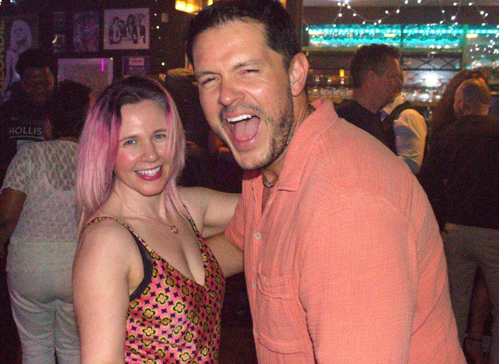 happy salsa dancers at hampton event