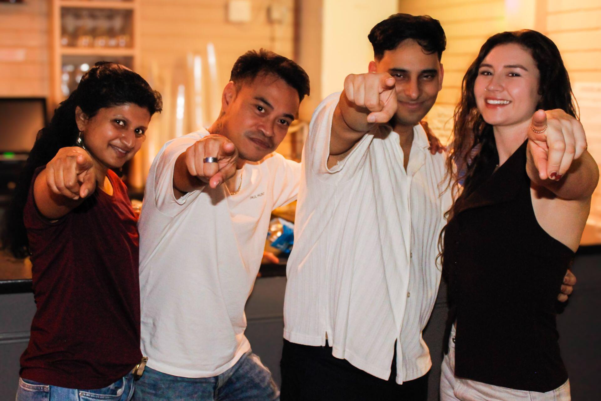 people dancing salsa