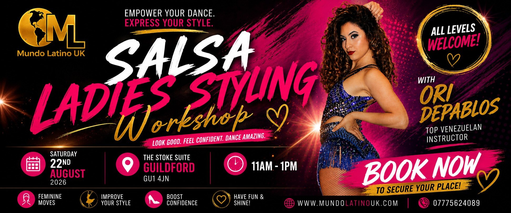Salsa ladies styling workshop in Guildford with Ori Depablos