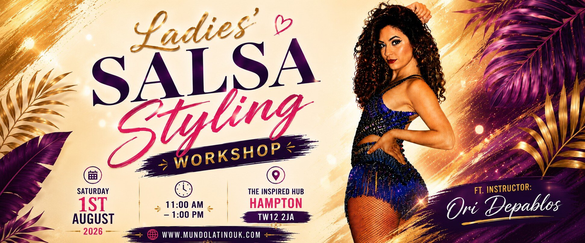 Ori Depablos ladies stylind salsa workshop banner