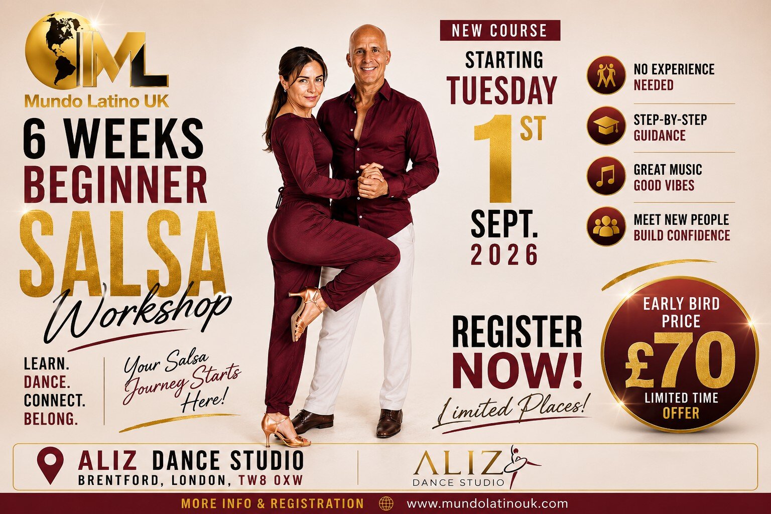 Six week complete beginners course in Brentford, London