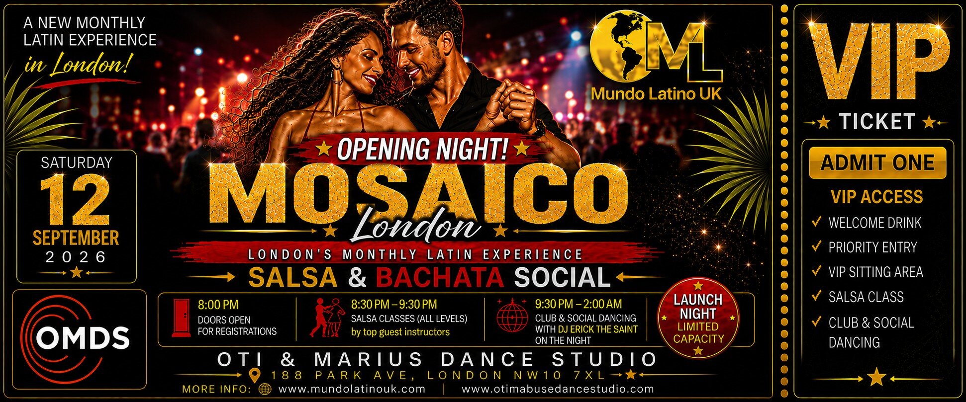 Mosaico club london's monthly latin night, launch night