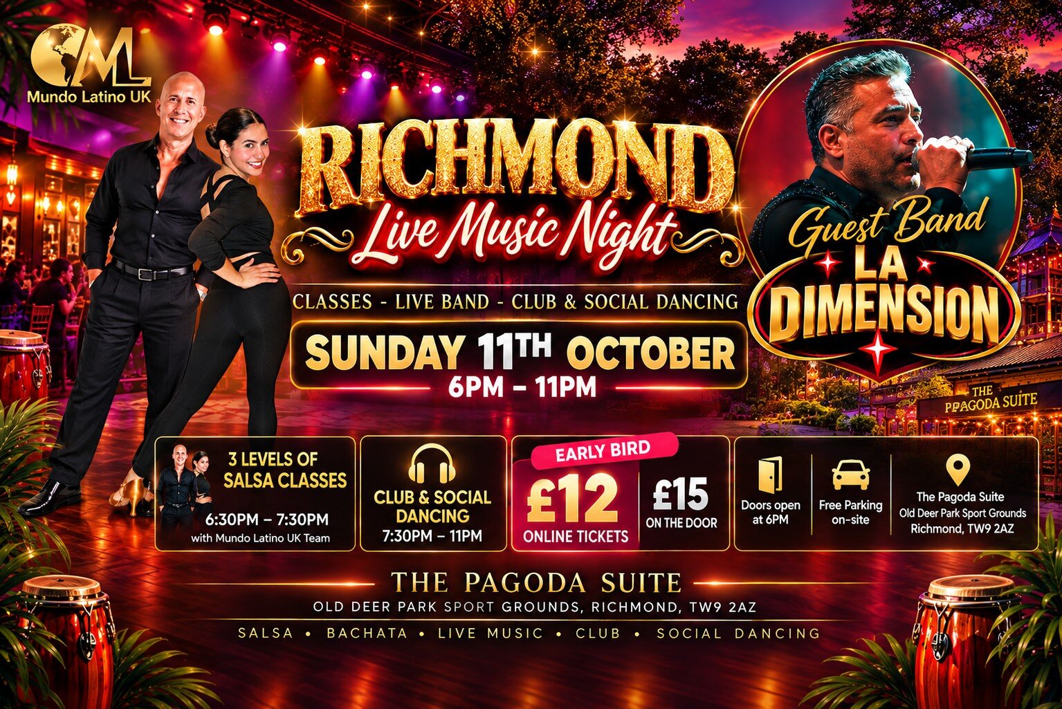 Richmond 11th Oct. Richmond Sunday Live Music Event